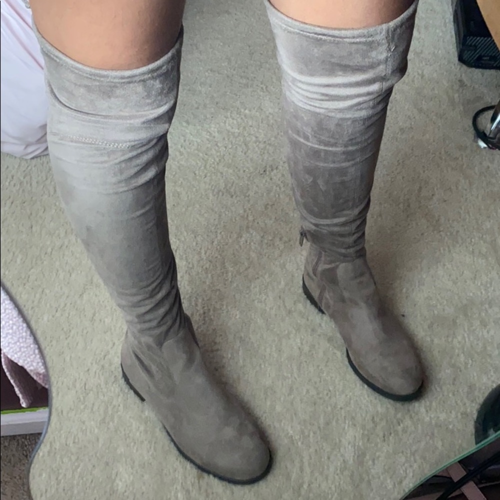 Mocha thigh high boots